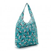 Eco Chic Teal Puffins Shopper Bag