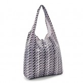 Eco Chic Grey Geometric Shopper Bag
