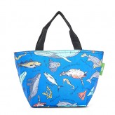 Eco Chic Blue Sea Creatures Lunch Bag
