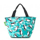 Eco Chic Teal Puffin Lunch Bag