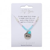 I Heart You  - Beaded Necklace