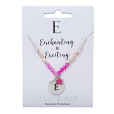 E  - Beaded Necklace