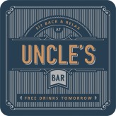 Uncle's Bar - Premium Drink Coaster