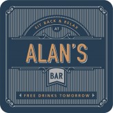 Alan - Premium Drink Coaster