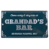 Grandad - Personalised Bar Sign