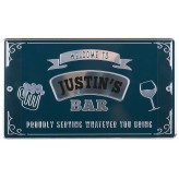 Justin - Personalised Bar Sign