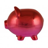 Hot Pink - Metallic Piggy Bank