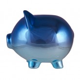 Blue - Metallic Piggy Bank