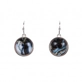 Black - L&M Silver Earrings