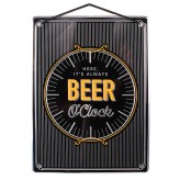 Beer O'clock - Man Cave - Metal Sign
