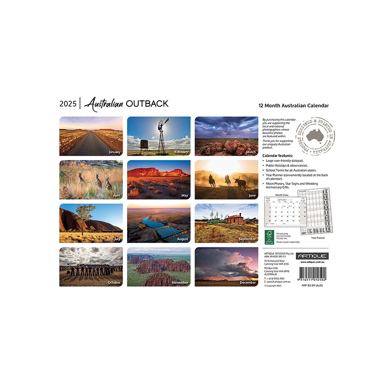 Australian Outback Souv Calendar