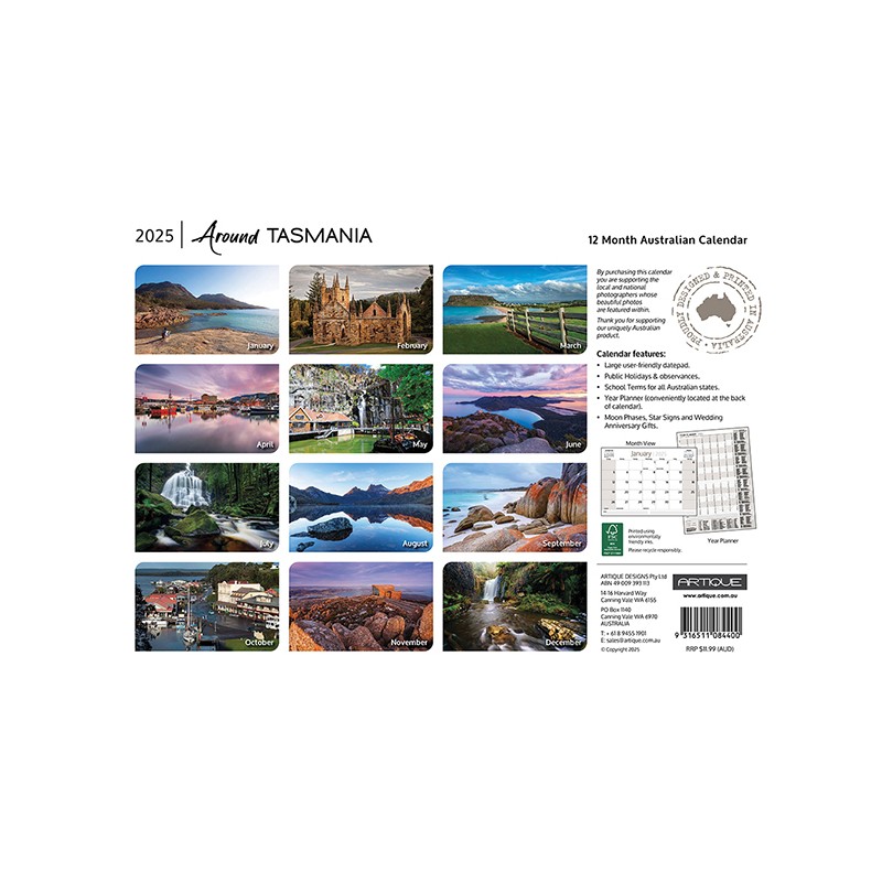 Tasmania Souv Wall Cal