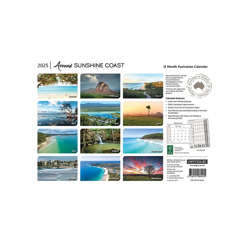 Around Sunshine Coast Souv Wall Cal