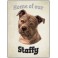 Staffy, Tan - Pet Sign