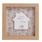 Little Houses - Square Framed Plaque