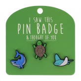 Sealife 1 - I Saw This Pin Badge