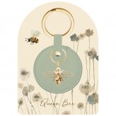 Mint Leather Key Bee Charm -BB Jewellery