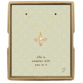 Bee Necklace Zirconia Enam -BB Jewellery