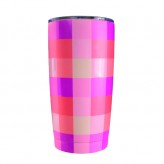 Coffee Tumbler - Plaid Pink - Wyld Ryde