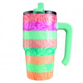 Mug with Handle - Palm Stripe -Wyld Ryde