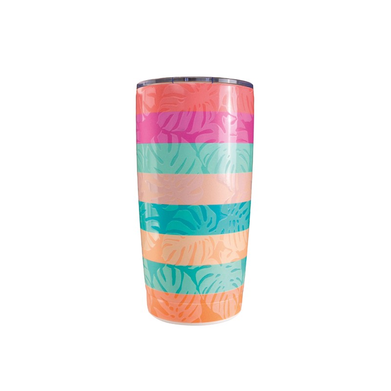 Coffee Tumbler - Palm Stripe - Wyld Ryde