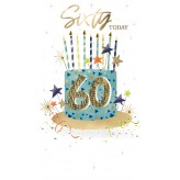 60th Cake (M) - Greeting Card