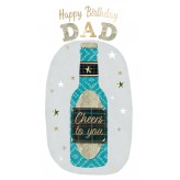 Dad Beer Bottle - Greeting Card