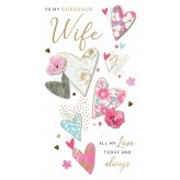 Wife Hearts - Greeting Card