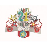 21st Birthday - Pop Up Greeting Card