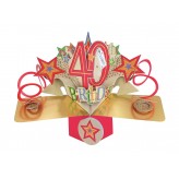 40th Birthday - Pop Up Greeting Card