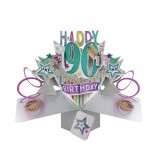 90th Birthday - Pop Up Greeting Card