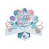 Bday Balloon Pastel-Pop Up Greeting Card