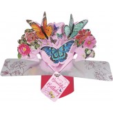Bday Lge Butterfly -Pop Up Greeting Card