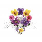 Birthday Pansies - Pop Up Greeting Card