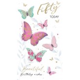 50th Butterflies (F) - Greeting Card