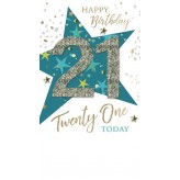 21st Star (M) - Greeting Card