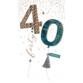 40th Balloons (M) - Greeting Card
