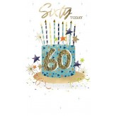 60th Cake (M) - Greeting Card