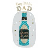 Dad Beer Bottle - Greeting Card