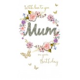 Mum Wreath - Greeting Card