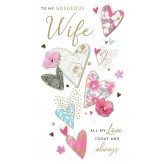 Wife Hearts - Greeting Card