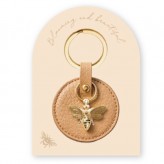 Taupe  Leather Keyring-BB Jewellery 2026