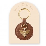 Tan  Leather Keyring - BB Jewellery 2026